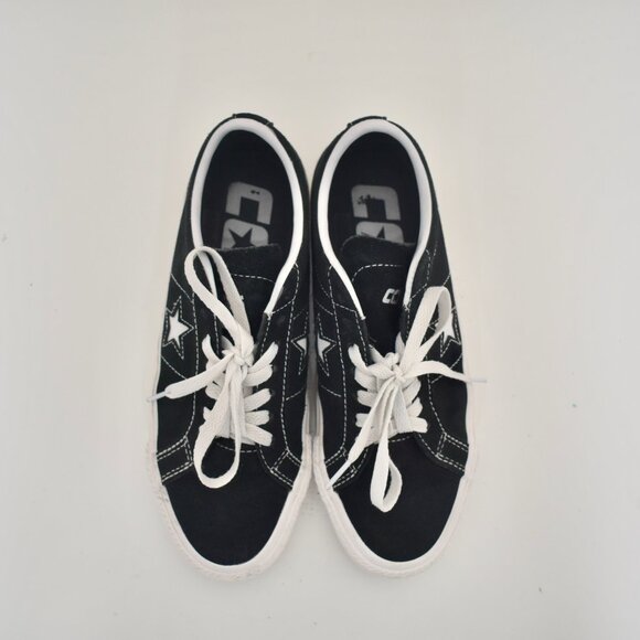 Converse One Star Pro Black & White Suede Skate Shoes - Picture 2 of 6